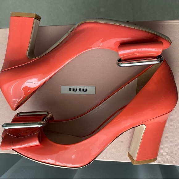 Miu miu coral pink pumps size 36 - Picture 4 of 5
